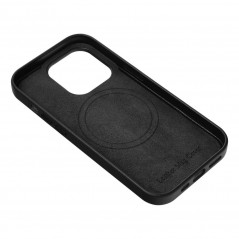 Kryt Leather Mag Cover na Apple iPhone 13 Pro Max Elegant  MagSAFE  Čierny