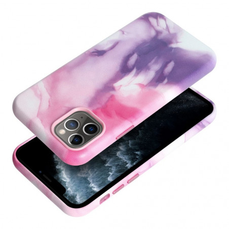 Kryt Leather Mag Cover na Apple iPhone 11 Pro Elegant MagSAFE Fialová škvrna