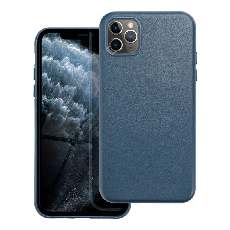 Kryt Leather Mag Cover na Apple iPhone XS Max Elegant  MagSAFE  Indigový modrý