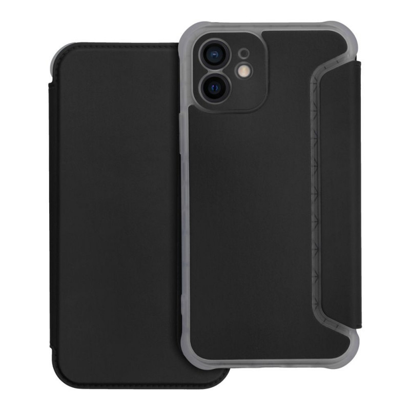 Peňaženkové puzdro Piano Book na Apple iPhone 12 Čierny
