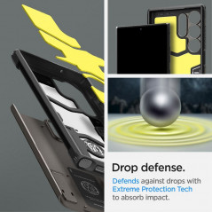 Kryt Spigen Tough Armor na Samsung Galaxy S23 Ultra 5G Tmavo modro sivý