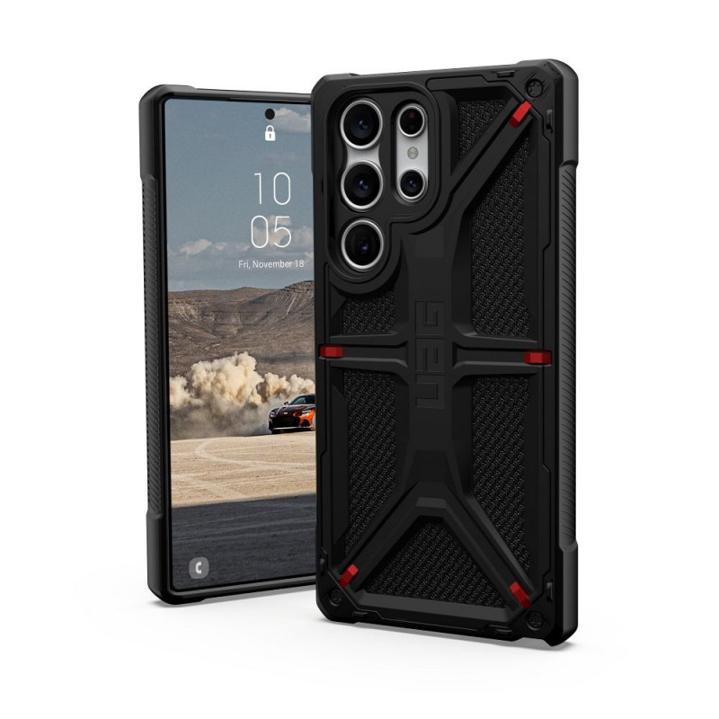 Kryt Urban Armor Gear Monarch na Samsung Galaxy S23 Ultra 5G Prémiové puzdro  MagSAFE  Kevlarovo čierny