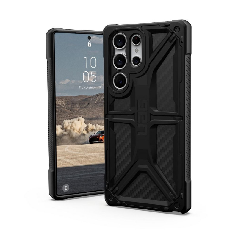 Kryt Urban Armor Gear Monarch na Samsung Galaxy S23 Ultra 5G Prémiové puzdro  MagSAFE  Uhlíkové vlákno