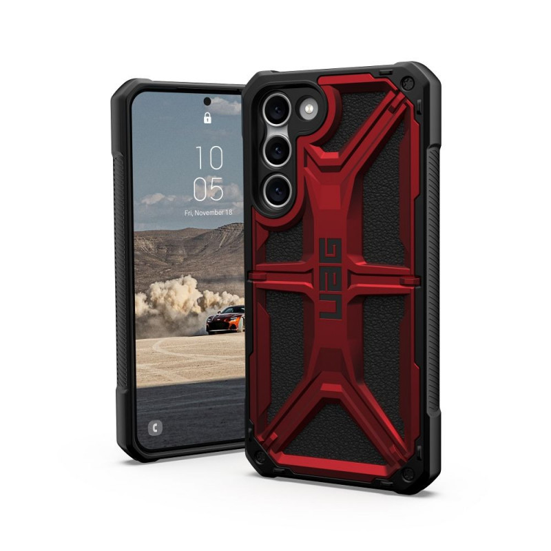 Kryt Urban Armor Gear Monarch na Samsung Galaxy S23 Plus 5G Prémiové puzdro  MagSAFE  Karmínový