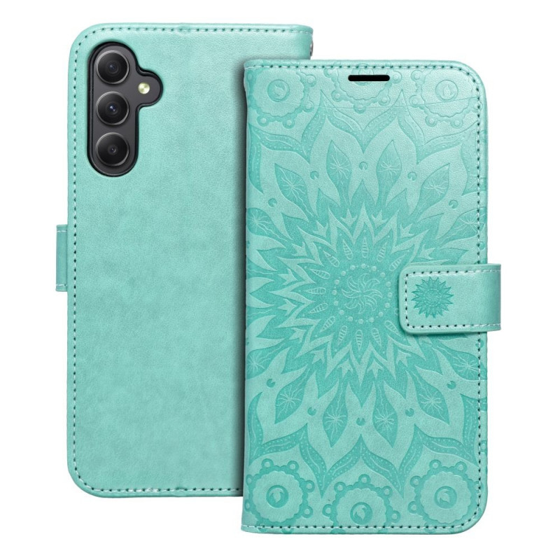 Peňaženkové puzdro MEZZO Book na Samsung Galaxy A34 Mandala  Zelený