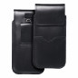 Univerzálne puzdro, Puzdro na opasok ROYAL - Leather universal flap pocket na Apple iPhone 11 Čierny 