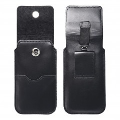 Univerzálne puzdro, Puzdro na opasok ROYAL - Leather universal flap pocket na Apple iPhone 11 Čierny 