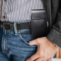 Univerzálne puzdro, Puzdro na opasok ROYAL - Leather universal flap pocket na XIAOMI Redmi Note 10 Pro Čierny 