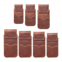 Univerzálne puzdro, Puzdro na opasok ROYAL - Leather universal flap pocket na Apple iPhone 11 Hnedý 