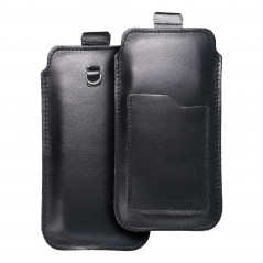 Univerzálne puzdro, Puzdro na opasok ROYAL - Leather universal flap pocket na Apple iPhone 11 Čierny