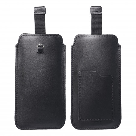 Univerzálne puzdro, Puzdro na opasok ROYAL - Leather universal flap pocket na XIAOMI Redmi Note 10 Pro Čierny