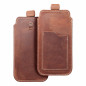 Univerzálne puzdro, Puzdro na opasok ROYAL - Leather universal flap pocket na Apple iPhone 11 Hnedý 