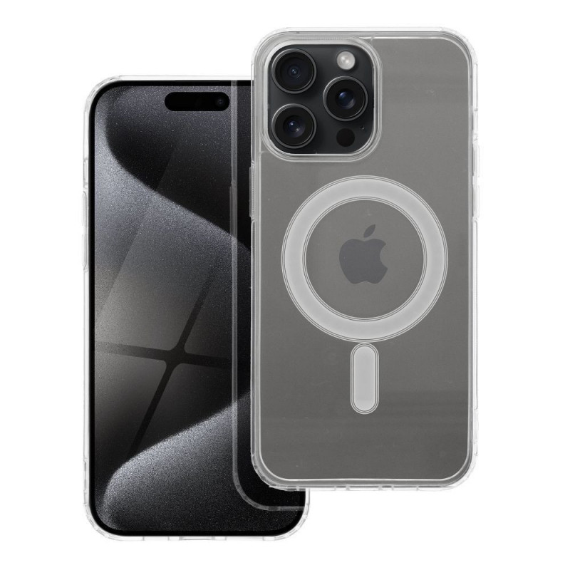 Kryt Clear Mag Cover na Apple iPhone 15 Pro Max MagSAFE  Transparentný