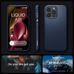 Kryt Spigen  Liquid Air na Apple iPhone 15 Pro Námornícka modrá