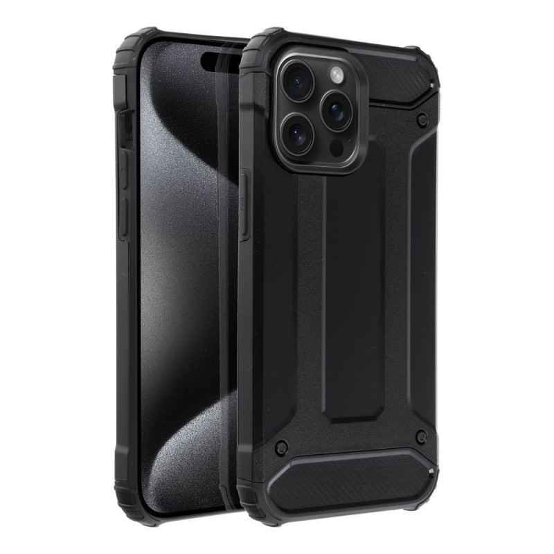 Tvrdený kryt Armor na Apple iPhone 15 Pro Max Čierny