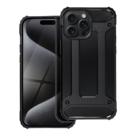 Tvrdený kryt Armor na Apple iPhone 15 Pro Max Čierny