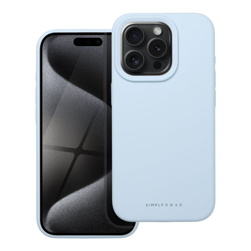 Kryt Roar Cloud-Skin na Apple iPhone 15 Pro Svetlo modrý