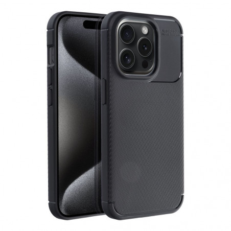 Kryt Carbon premium na Apple iPhone 15 Elegant Čierny