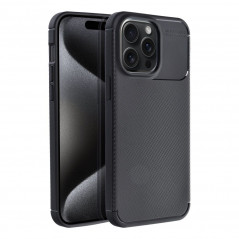 Kryt Carbon premium na Apple iPhone 15 Elegant Čierny