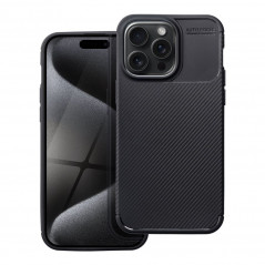 Kryt Carbon premium na Apple iPhone 15 Elegant Čierny