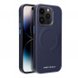 Kryt Roar Leather Mag na Apple iPhone 14 Pro Elegant  MagSAFE  Tmavší modrý