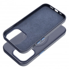 Kryt Roar Leather Mag na Apple iPhone 14 Pro Elegant  MagSAFE  Tmavší modrý