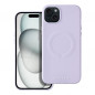 Kryt Roar Leather Mag na Apple iPhone 15 Plus Elegant  MagSAFE  Fialový (Purple)