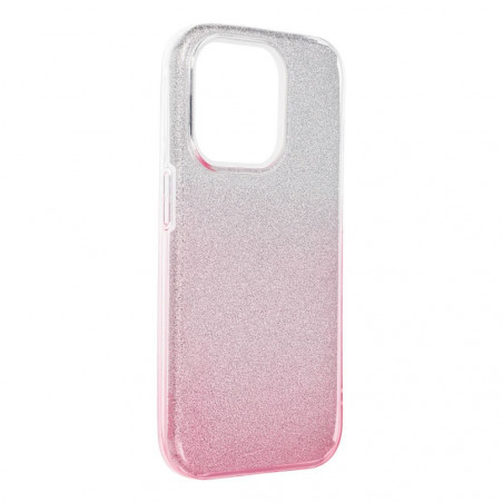 Kryt Shining na Apple iPhone 15 Pro Prehľadný a ružový