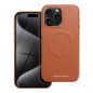 Kryt Roar Leather Mag na Apple iPhone 15 Pro Max Elegant  MagSAFE  Hnedý