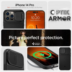 Kryt Spigen Optik Armor na Apple iPhone 14 Pro Čierny
