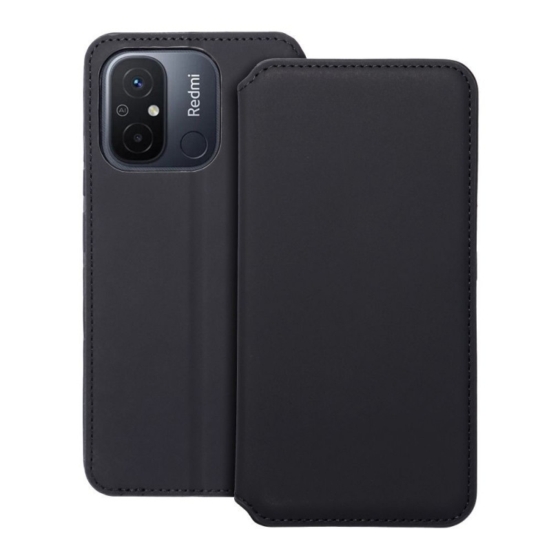 Peňaženkové puzdro Dual Pocket book na XIAOMI Redmi 12C Čierny 