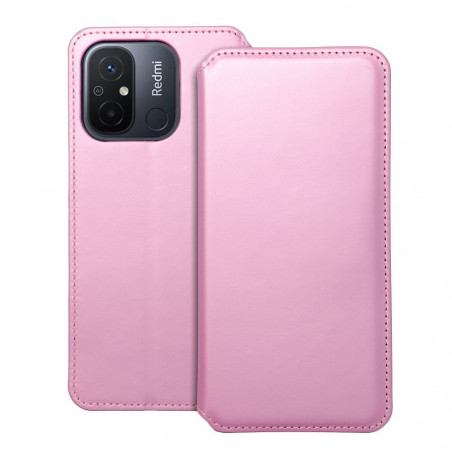 Peňaženkové puzdro Dual Pocket book na XIAOMI Redmi 12C Svetlo ružový