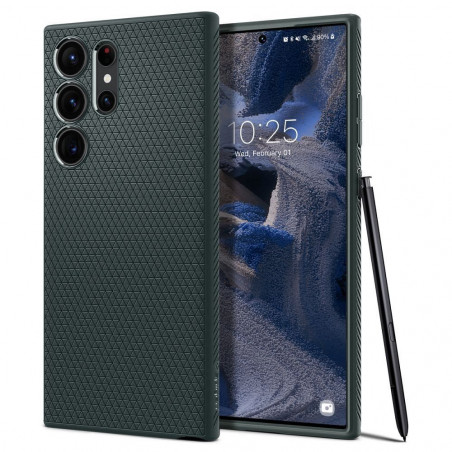 Kryt Spigen Liquid Air na Samsung Galaxy S23 Ultra 5G Temne zelená