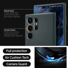 Kryt Spigen  Liquid Air na Samsung Galaxy S23 Ultra 5G Temne zelená
