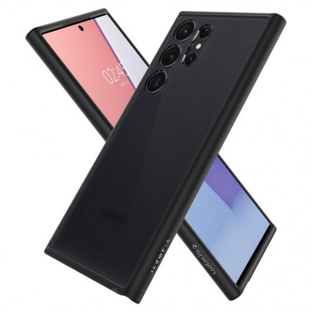 Kryt Spigen Ultra Hybrid na Samsung Galaxy S23 Ultra 5G Krištáľovo čistý Čierna mrazivá