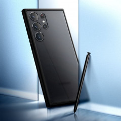 Kryt Spigen Ultra Hybrid na Samsung Galaxy S23 Ultra 5G Krištáľovo čistý  Čierna mrazivá