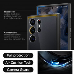 Kryt Spigen Ultra Hybrid na Samsung Galaxy S23 Ultra 5G Krištáľovo čistý  Čierna mrazivá