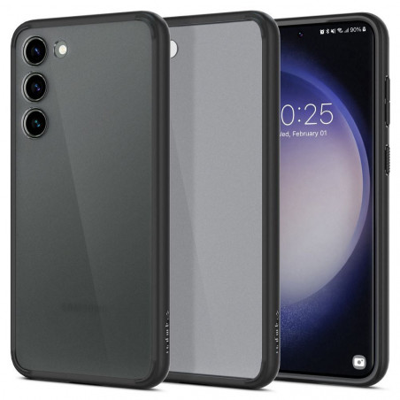 Kryt Spigen Ultra Hybrid na Samsung Galaxy S23 Plus 5G Krištáľovo čistý Čierna mrazivá