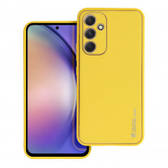 Kryt Leather na Samsung Galaxy A54 Žltý