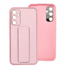 Kryt LEATHER Case Kickstand na Samsung Galaxy A34 Ružový