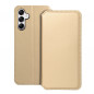 Peňaženkové puzdro Dual Pocket book na Samsung Galaxy A14 5G Zlatý 