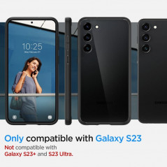 Kryt Spigen Ultra Hybrid na Samsung Galaxy S23 5G Krištáľovo čistý  Matná čierna