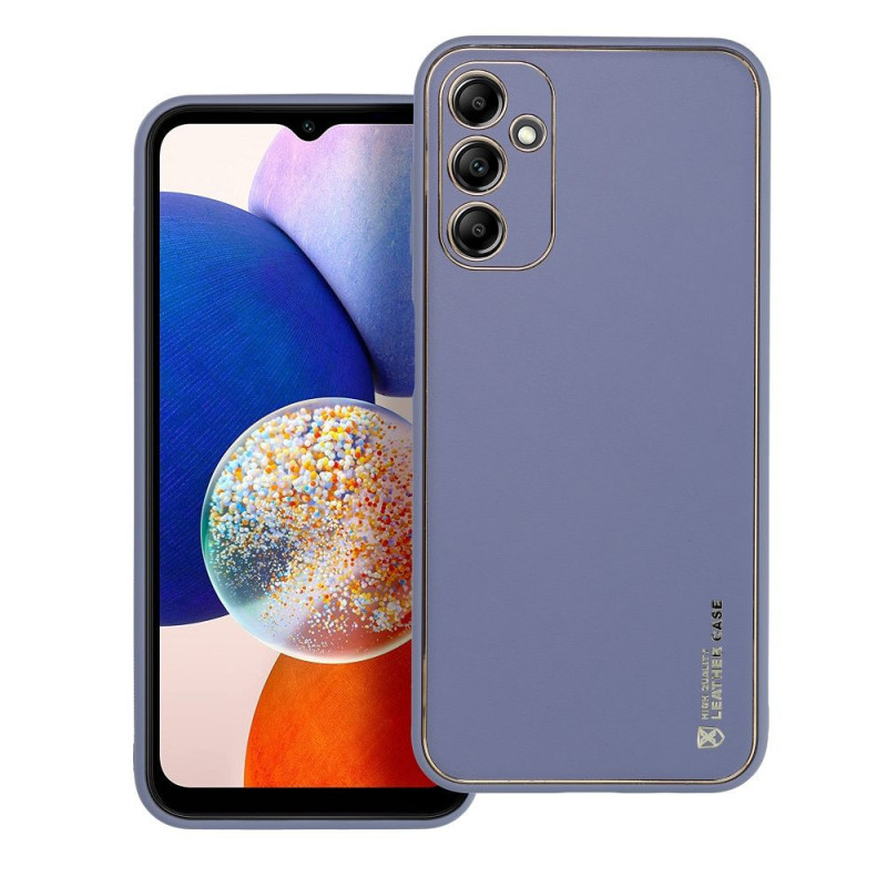 Kryt Leather na Samsung Galaxy A14 LTE Modrý