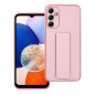 Kryt LEATHER Case Kickstand na Samsung Galaxy A14 LTE Ružový