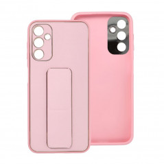 Kryt LEATHER Case Kickstand na Samsung Galaxy A14 LTE Ružový