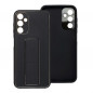 Kryt LEATHER Case Kickstand na Samsung Galaxy A14 LTE Čierny