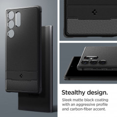 Kryt Spigen Armor na Samsung Galaxy S23 Ultra 5G Uhlíkové vlákno, Elegant  Čierny