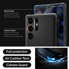 Kryt Spigen Armor na Samsung Galaxy S23 Ultra 5G Uhlíkové vlákno, Elegant  Čierny