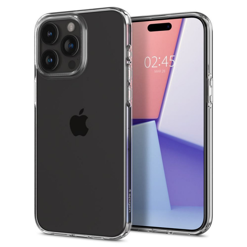Kryt Spigen Liquid Crystal na Apple iPhone 15 Pro Krištáľovo čistý  Transparentný