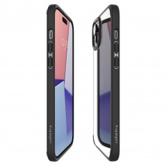 Kryt Spigen Ultra Hybrid na Apple iPhone 15 Plus Krištáľovo čistý  Matná čierna